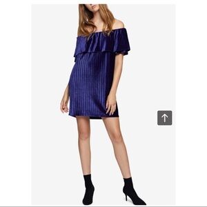 SANCTUARY Black Pleated Velvet Dress